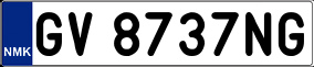 Trailer License Plate